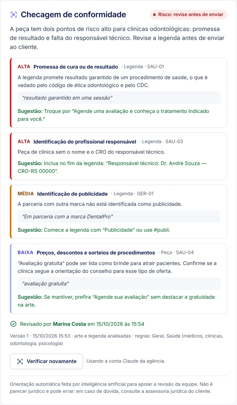 Revisão registrada.